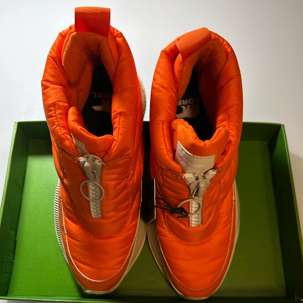 Sorel Orange Padded Ankle Booties